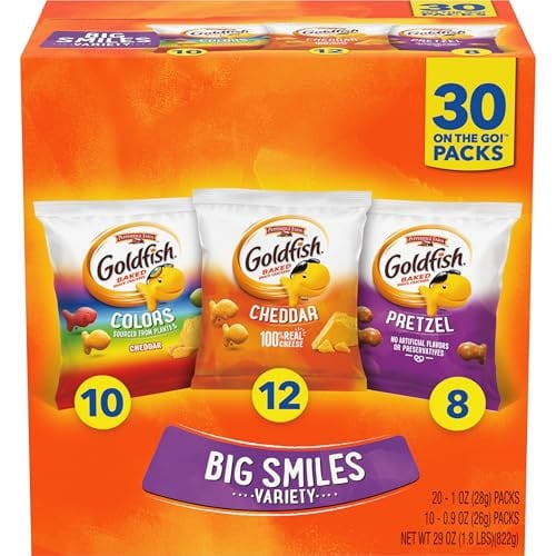 Goldfish Crackers Big Smiles Variety Pack (30 snack packs) Deal