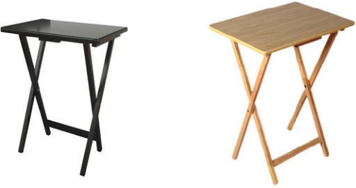 Peakform Folding Wood TV Tray (Black or Light Brown Finish)