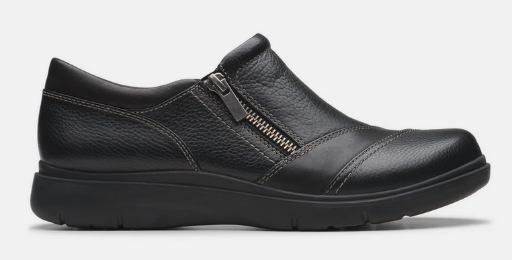 Clarks Women's Certina Pure Leather Shoes (Black)