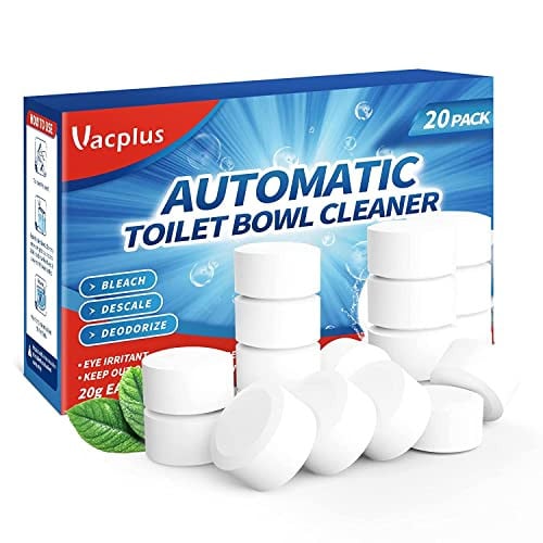Vacplus Toilet Bowl Cleaner Tablets w/ Bleach 20-Count Deal