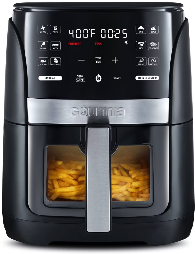 Gourmia 6qt Digital Window Air Fryer with 12 Presets & Guided Cooking Deal