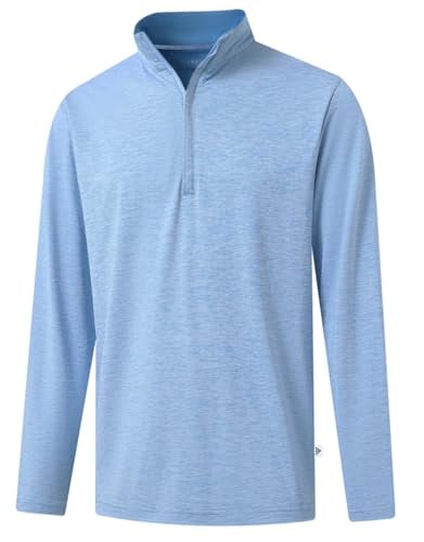 M MAELREG Men's Dry-Fit Brushed Performance 1/4-Zip Golf Pullover (S-3XL)