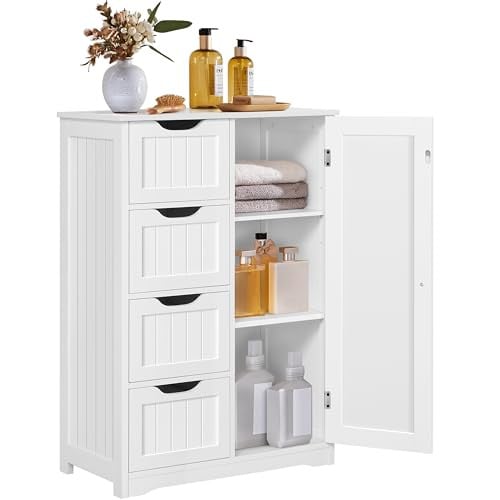 Yaheetech Wooden Floor Cabinet, White Deal