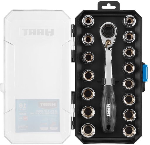 HART 16-Piece 3/8-inch Drive Pass-Thru Socket Set