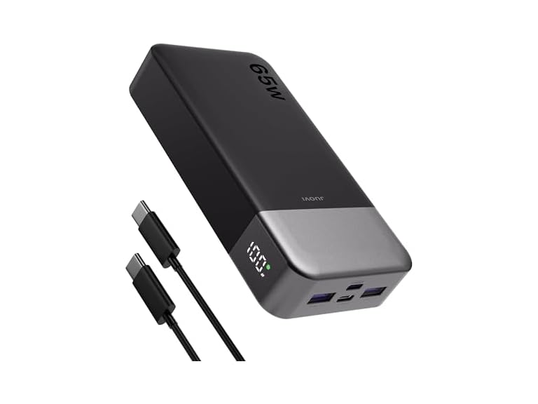JUOVI 65W 20000mAh Laptop Portable Charger Deal