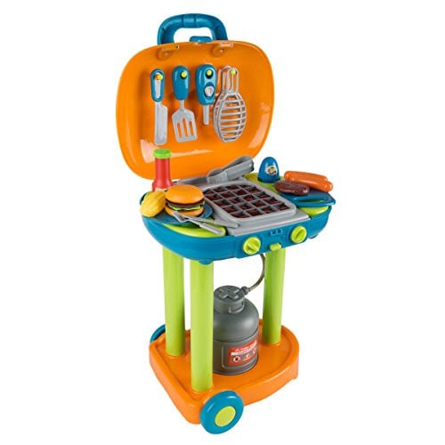 BBQ Toy Kitchen Set for Kids with Flame-Like Lights and Sizzling Sounds Deal