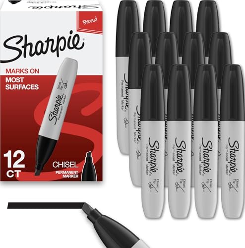 Sharpie Chisel Tip Permanent Markers 12-Count (Black) Deal