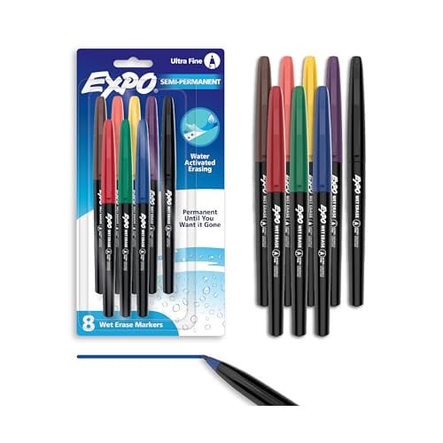 EXPO Wet Erase Ultra Fine Markers 8-Count (Assorted Colors) Deal