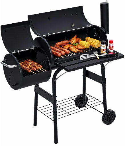 LumiParty Outdoor BBQ Charcoal Grill w/ Offset Smoker Deal
