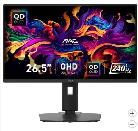 MSI 27" QHD QD-OLED 240Hz Gaming Monitor Deal