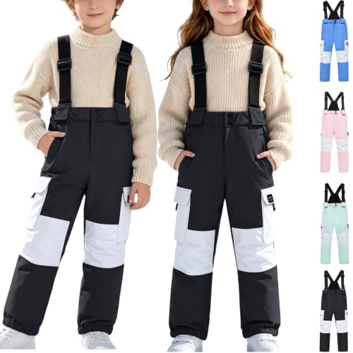Kids Bib Adjustable Windproof Ski/Snowpants