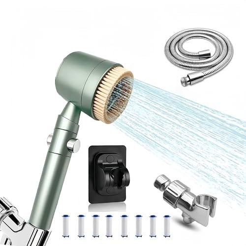 Turbocharged High Pressure Filtered Shower Head with Handheld & Outlet Soft Brush Deal