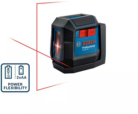 Bosch Self-Leveling 50-Ft. Cross-Line Laser Level Red Beam