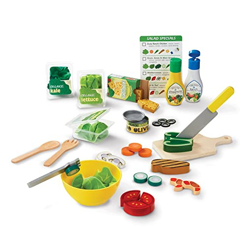 Melissa & Doug Slice and Toss Salad Play Food Set - 52 Pieces
