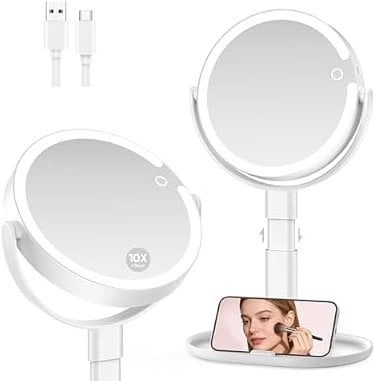 Lighted Makeup Mirror 10X Magnification