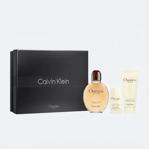 Calvin Klein Obsession 3-Piece Set For Men (4.2 Eau De Toilette Spray + 3.3 After Shave Balm + 2.6 Deodorant Stick) Deal