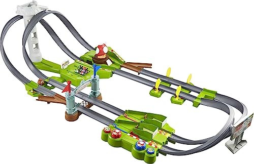 Hot Wheels Mario Kart Circuit Track Set & 2 Toy Vehicles