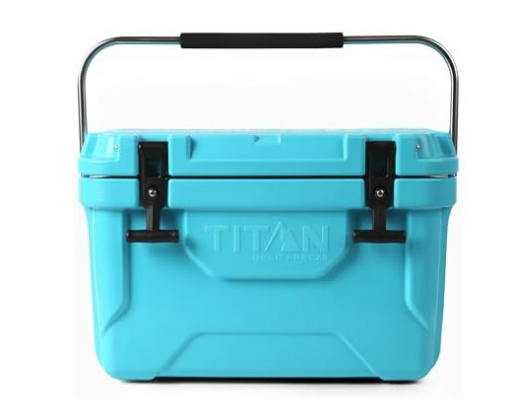 20 Quart Titan Hard Ice Chest Cooler with Microban & Deep Freeze Insulation (Blue)