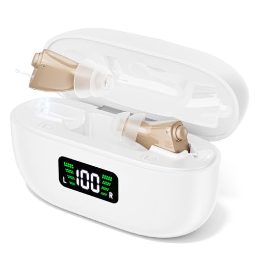 CIC Invisible Hearing Aid for Seniors with Rechargeable UV Cleaning Case Deal