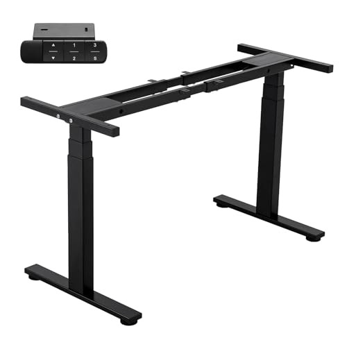 TOPSKY Dual Motor 3 Stage Electric Adjustable Standing Desk Frame for up to 80”x31.5” Table Tops