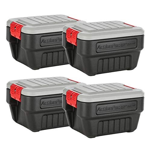 Rubbermaid ActionPacker 8-Gallon Lockable Storage Box 4-Pack Deal