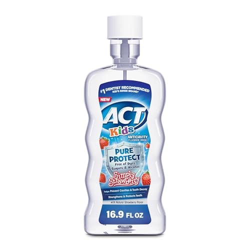ACT Kids Pure Protect Anticavity Fluoride Mouthwash 16.9-Ounce (Simply Strawberry) Deal
