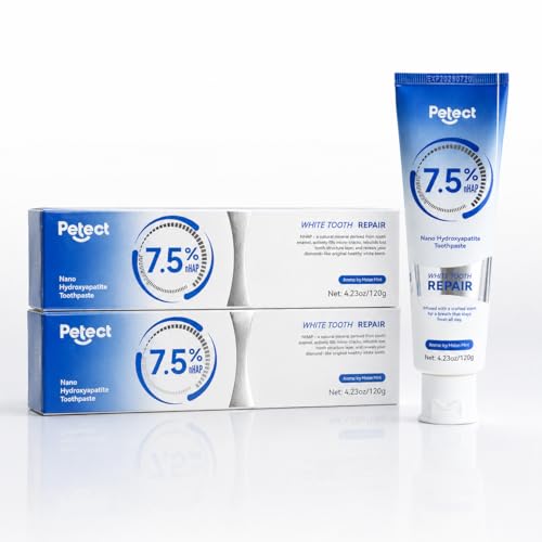 PETECT 2-Pack 7.5% Nano Hydroxyapatite Toothpaste ICY Melon Mint 4.23 oz