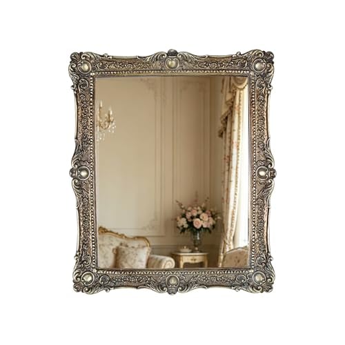 Oigmur 10" x 12" Wall Mirror (Antique Gold, Baroque Ornate Style) Deal