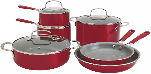 The Big One 10-Piece Silicone Ceramic Cookware Set
