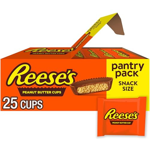 REESE'S Milk Chocolate Snack Size Peanut Butter Cups 25 Pieces