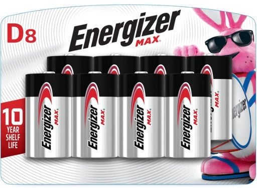 Energizer Max D Alkaline Batteries 8-Count Deal